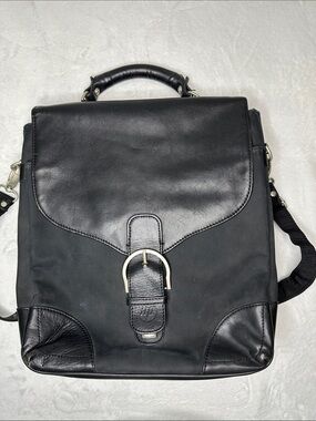 Bellini Men's Messenger Backpack Briefcase Laptop BagLeather & Nylon Design